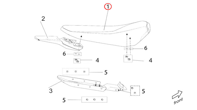Light Bee X version OFF ROAD RIDERS SEAT & SURROUND PLASTICS