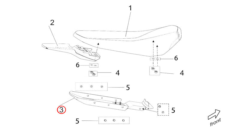 Light Bee X version OFF ROAD RIDERS SEAT & SURROUND PLASTICS