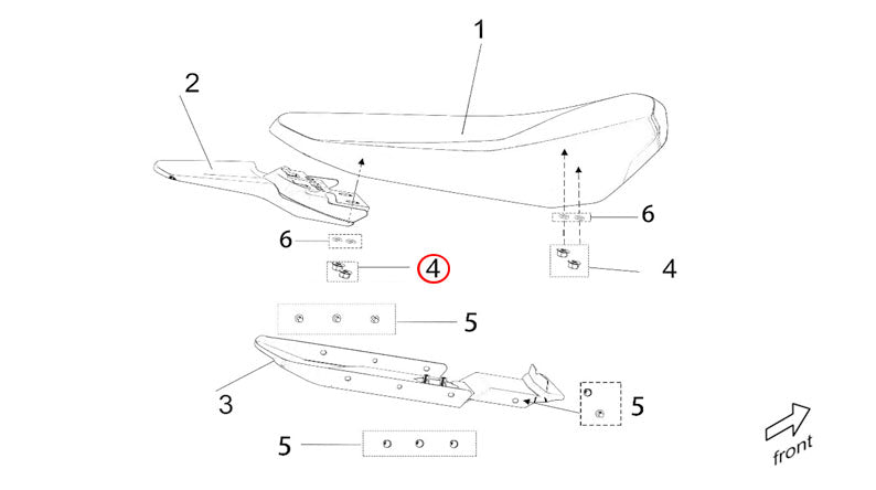 Light Bee X version OFF ROAD RIDERS SEAT & SURROUND PLASTICS