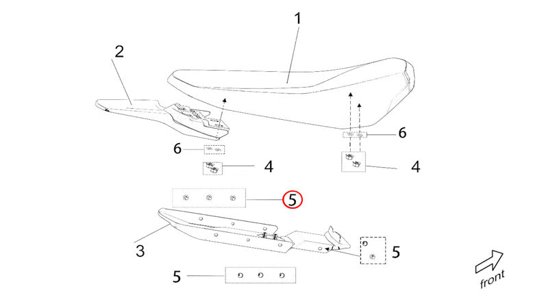 Light Bee X version OFF ROAD RIDERS SEAT & SURROUND PLASTICS
