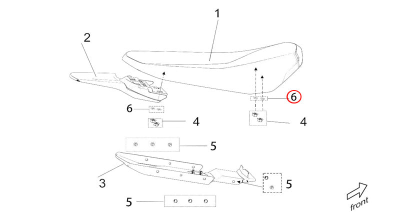 Light Bee X version OFF ROAD RIDERS SEAT & SURROUND PLASTICS