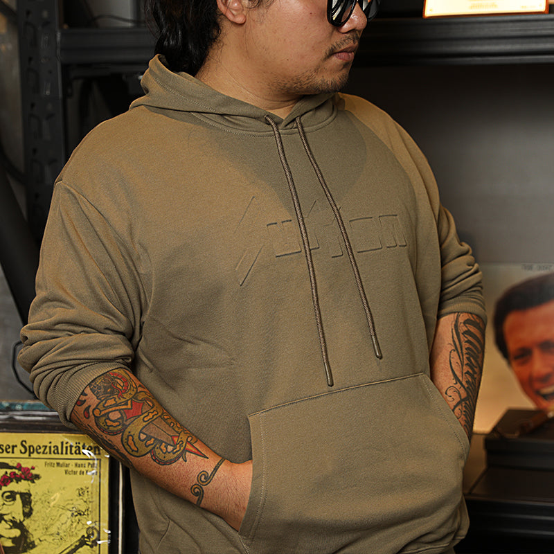 Embossed Hooded Sweatshirt