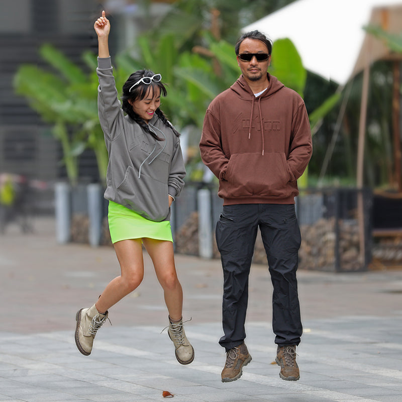 Embossed Hooded Sweatshirt