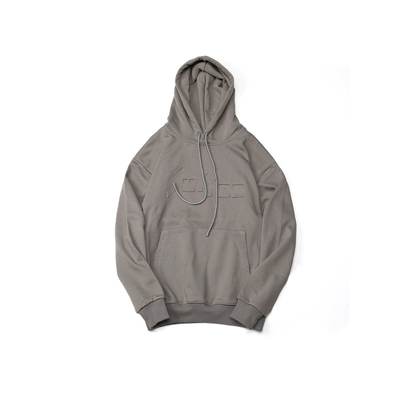 Embossed Hooded Sweatshirt