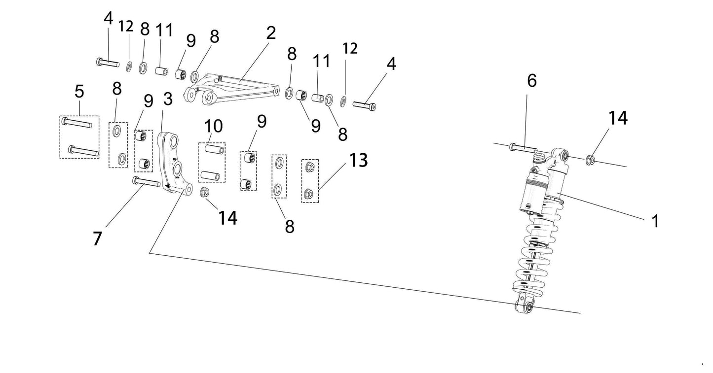 Rear Absorber Connection Rod for light bee
