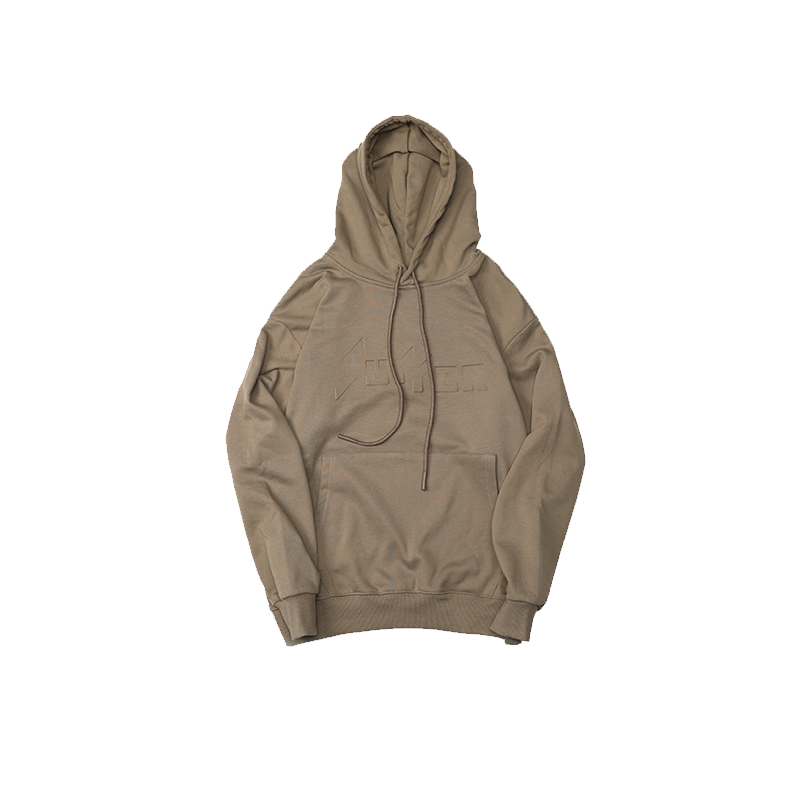 Embossed Hooded Sweatshirt